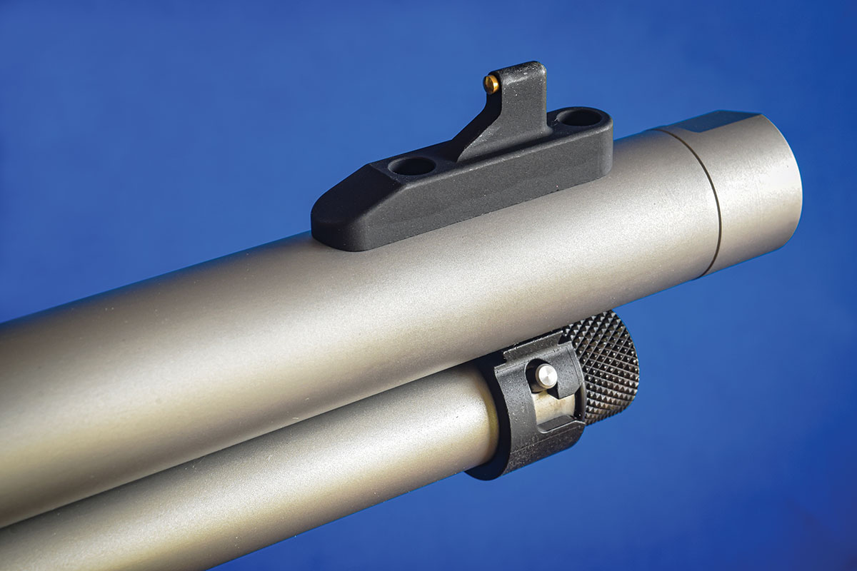 The magazine is easily removed with a twist, for unloading and cleaning. The muzzle is threaded 11⁄16x24.